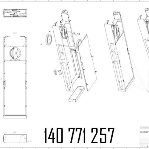 140771257 - HOSE COLUMN 165 COMPL.. SK700 MR EINF. POWDER COATED.
